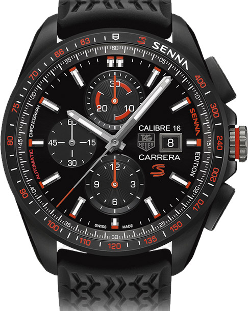 Tag Heuer Carrera 16 CBB2080.FT6042 AUTOMATIC CHRONOGRAPH BLACK 44 MM SENNA SPECIAL EDITION watch replica